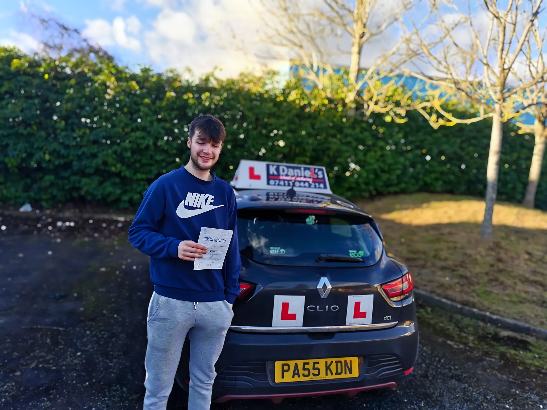 Successful driving test pass